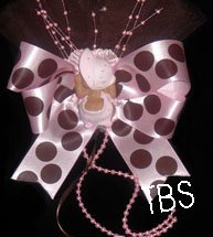 pink and brown baby corsage
