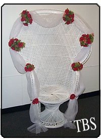 Bridal shower wicker chair