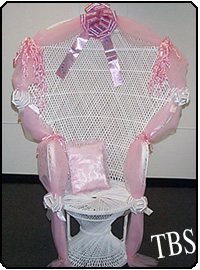 baby shower wicker chair